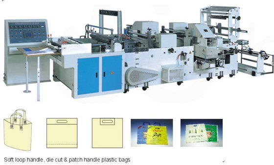China Volle automatische Plastiktasche, die Maschine für weichen Schleife Tragebeutel herstellt fournisseur