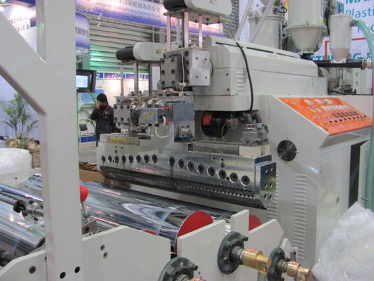 China Stretchfolie-Herstellungs-Maschine Verdrängung der Doppelschicht Co einzelne Schraubenzieher-Linie fournisseur