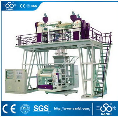China Hohe Geschwindigkeit drei CPP-der Plastikfolienblasen-Schichten Maschinen-(Modell SJ-50*3,60*3) fournisseur