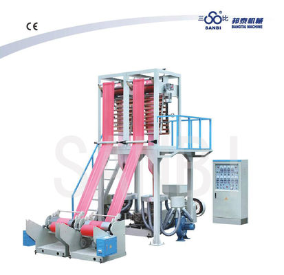 China Doppelte Hauptfolienblasen-Plastikmaschine benutzt für Plastiktaschen, doppelte Linien Folienblasen-Maschine fournisseur